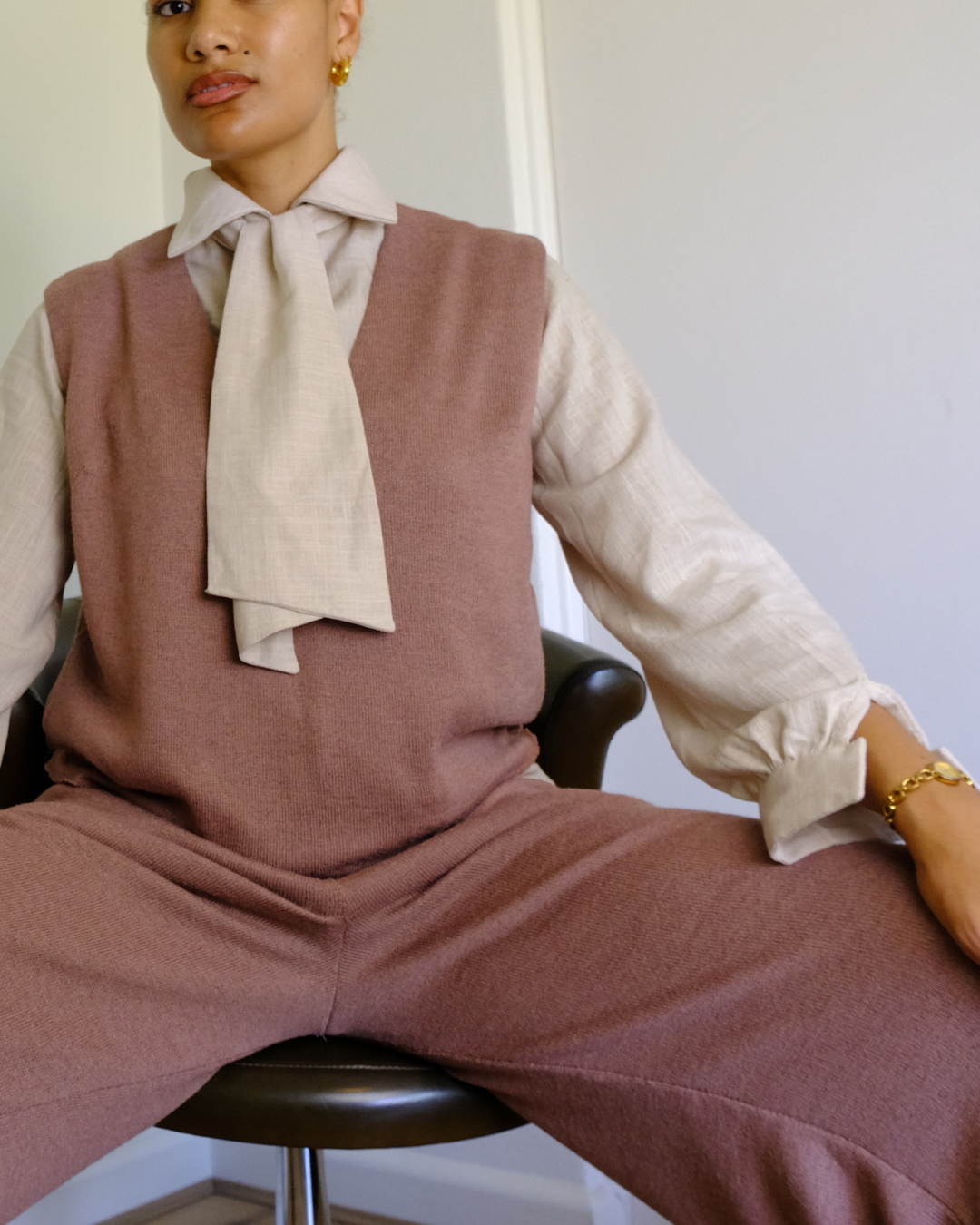 Dusty Tie Neck Shirt
